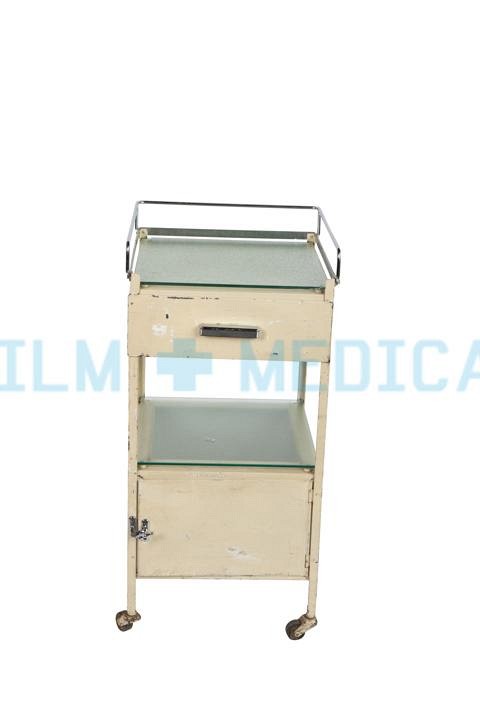 Trolley Cream with Drawer and Cupboard
